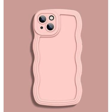 Imagem de Capa de telefone com ondas encaracoladas para Huawei Nova 9 10 SE para Honor 8X 9X 10i 20 30 30i 50 60 70 80 Pro Capa de silicone com proteção de lente, rosa, para Honor 80