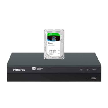 Imagem de Kit NVR iNVD 1016 Gravador Digital de Vídeo em Rede Inteligente 16 canais IP 12MP Reconhecimento Facial Black Intelbras + HD Seagate SkyHawk 4TB