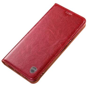 Imagem de PuRoxx Capa fólio para Samsung Galaxy S23 Ultra/S23 Plus/S23, fecho magnético, flip de couro real, carteira com compartimento para cartão de crédito, vermelho1, S23 Plus