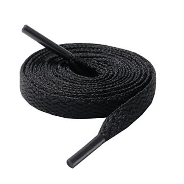 Imagem de CCSOFTIME Adulto Unissex Cadarços Planos Para Tênis, Cadarços Para Tênis Converse Air Force 1 Running Athletic Trainers, Cadarço De 5/16" De Largura Para Crianças 43" (110 Cm) -3 Pares 02 Preto