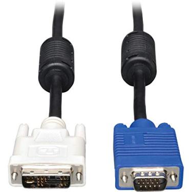 Imagem de Tripp Lite Cabo de exibição DVI para VGA macho monitor de alta resolução com RGB coaxial (DVI-A M para HD15 M), 1,8 m (P556-006)