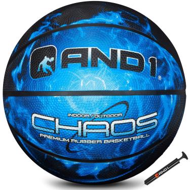 Imagem de Bola de basquete AND1 Chaos, tamanho oficial 7 (75 cm), para uso interno e externo, Black Hole