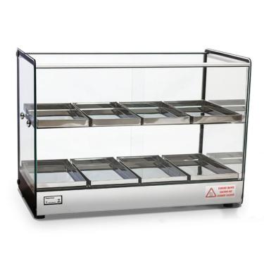 Imagem de Estufa Quadrada Dupla 8 Bandejas EVR BC Vidro Reto Com Perfil Cinza - Titã