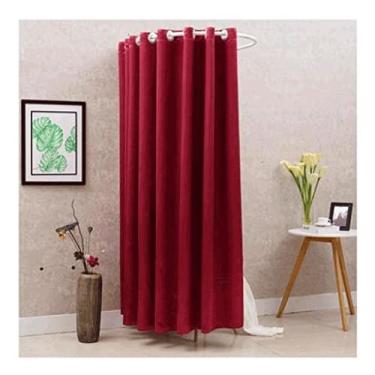 Imagem de Guarda-roupa Vestiário portátil Simples móvel em forma de U Vestiário Alta taxa de sombreamento Proteção de privacidade Economize espaço Faça você mesmo Vestiário temporário armário