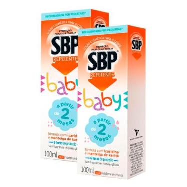 Imagem de Kit 2 Repelente Sbp Baby Loção Corporal Com Icaridina 100ml