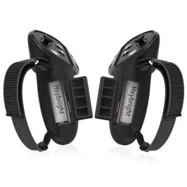 Imagem de AMBISON Upgraded Controller Grips Cover for Oculus Meta Quest 3 Accessories,with Adjustable Nylon Active Knuckle Straps&Battery Opening Protector,Anti Throw Relax Hands Enhance Holding (Black)