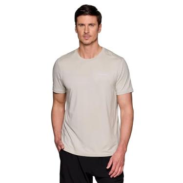 Imagem de Avalanche Camiseta masculina com logotipo, manga curta, gola redonda, para caminhadas, exercícios, corrida, uso casual, Aveia, GG
