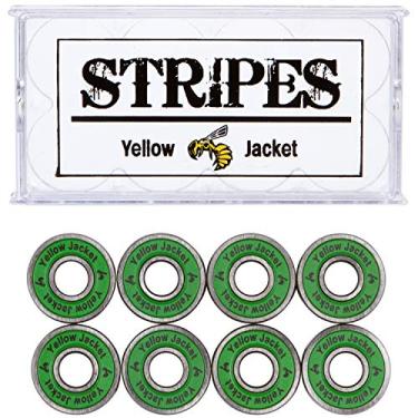Imagem de Yellow Jacket rolamentos premium para skate, rolamentos Pro Longboard, 608, ABEC 9, verde selva (pacote com 8)