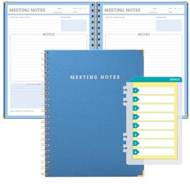 Imagem de Global Printed Products Agenda de reuniões, azul (21,6 cm x 28 cm)