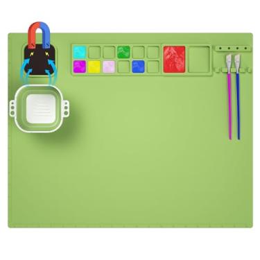 Imagem de Tapete de silicone para pintura com copo, 51 x 40 cm, tapete antiaderente para criadores, fundição de joias em resina, arte, DIY, desenho, argila e massinha