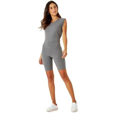 Imagem de Bermuda Básica Cotton Feminina Malwee Slim Cinza-Feminino