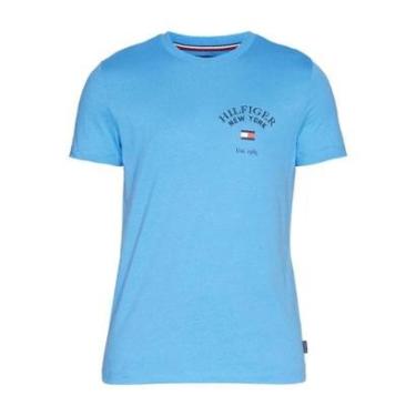 Imagem de Camiseta Tommy Hilfiger Arch Varsity Tee Azul Claro-Masculino