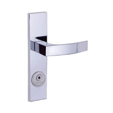 Imagem de fechadura tetra quadratta curva espelho 55mm cromado alianca