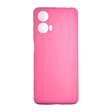 Imagem de Capinha Capa Case Compativel com Moto G24 Power Silicone Macia Aveludada Forro Interno Com Proteção De Câmera Rosa Bebe