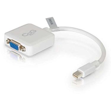 Imagem de C2G Mini adaptador de porta de exibição, porta de exibição para VGA, macho para fêmea, branco, 20 cm, cabos para uso 54316 - compatível com TAA