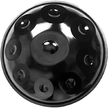Imagem de 9/10 nota handpan tambor 22 Polegada em d menor mão tambor percussão de aço com suporte handpan e saco handpan macio, preto, 9 notas