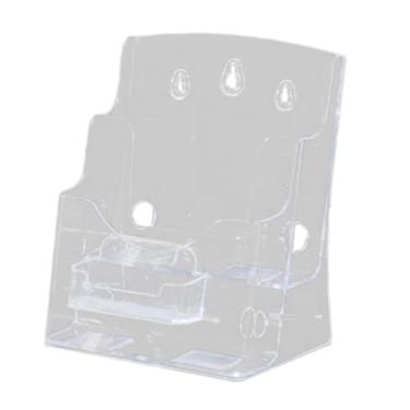 Imagem de Kokiya Organizador de Cartões de Visita em Acrílico para Escritório e Eventos Profissionais - Suporte Elegante para Documentos e Revistas, A5 2 níveis