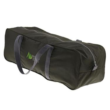 Imagem de SM SunniMix Bolsa de lona Oxford grande à prova d'água para viagem acampamento barraca saco de dormir dossel - verde militar M