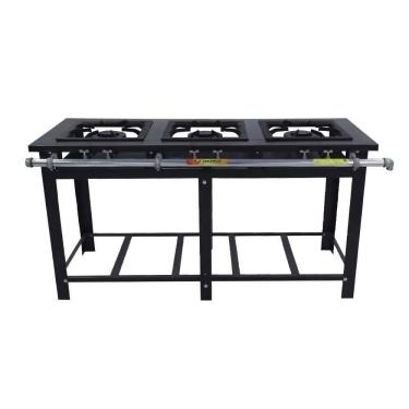 Imagem de Fogão A Gás 3 Bocas Duplas Com Pé e Com Espera Para Forno Maxi M3D3 - Venâncio