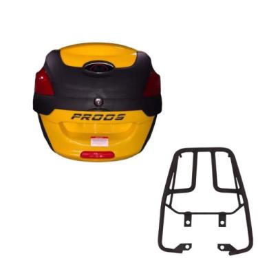 Imagem de Baú 41 litros Amarelo com Bagageiro para CG Start e Fan 160 - Awa