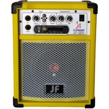 Imagem de Caixa De Som Bluetooth 6 Pol. 30w Rms - JF CONQUEST, Amarelo, Bivolt