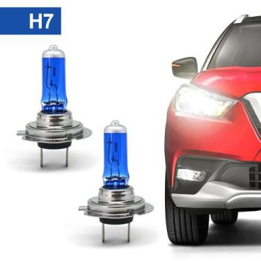 Imagem de Par Lâmpadas H7 Farol Baixo Fiat Strada Super Branca Halogena Inmetro 