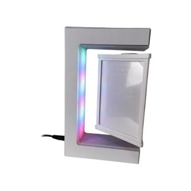 Imagem de Generic Moldura de foto de levitação, enfeites, mesa de presente de aniversário, porta-retratos criativo de três lados, suporte para exibição de fotos para, Branco