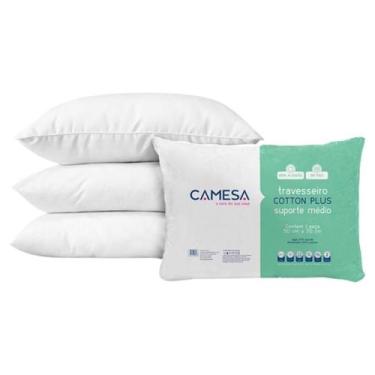Imagem de Travesseiro Cotton Plus 180 Fios 50x70cm Suporte médio - Camesa