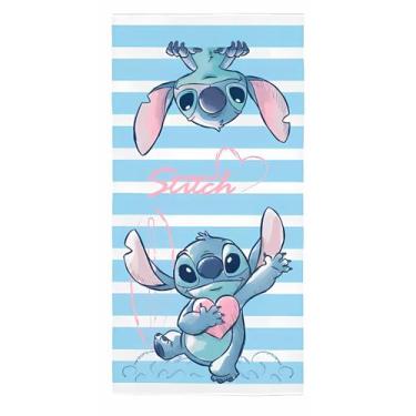 Imagem de Toalha de Banho Infantil Aveludada Estampada Lepper 70x140cm, Stitch