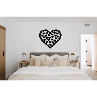 Imagem de Kit 108 Adesivos Coração Decoração Sala, Quarto - Imprimax, PRETO