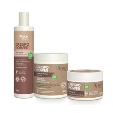 Imagem de Kit Crespo Shampoo, Máscara e Creme de Pentear Apse - Apse Cosmetics