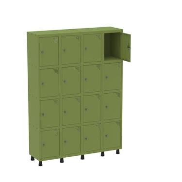 Imagem de Armário Guarda Volume Locker Roupeiro 16 Portas Aço GRP 504/16 - Pandi