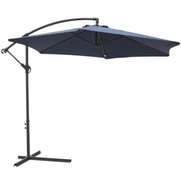 Imagem de Ombrelone Lateral Suspenso 3M Jardim de Alumínio com Base e Manivela I