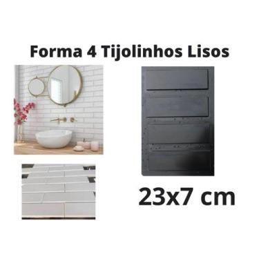 Imagem de Forma 3D Abs Gesso e Cimento (Tijolinho Liso cada 23x7cm c/4 unid) - F