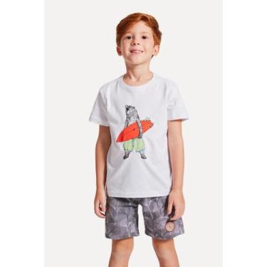Imagem de Camiseta Infantil Surf Bear Conforto Reserva Mini, Branco, 04