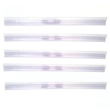 Imagem de Porta Etiqueta Bandeja Gondola LX 92 Cm Transparente Kit Com 10 - Amap
