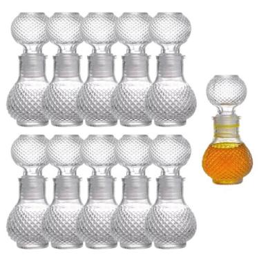 Imagem de 10 Mini Garrafa de Vidro Perfume Licor Decoração 50ml - Freecom