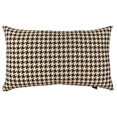 Imagem de Almofada Retangular Jacquard Pied de Poule 30x50cm Marrom - FASTLAR