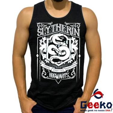 Imagem de Regata Sonserina 100% Algodão Harry Potter Hogwarts Slytherin Camiseta