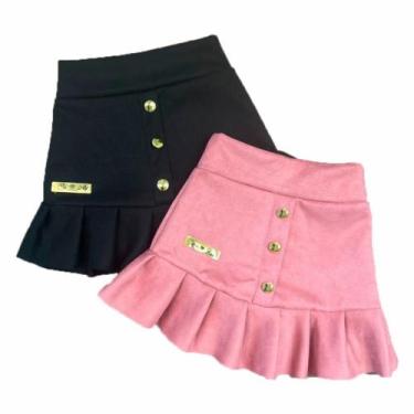 Imagem de Roupa Infantil Saia De Menina Blogueirinha Luxo Kit 2 Peças - Ak Fashi