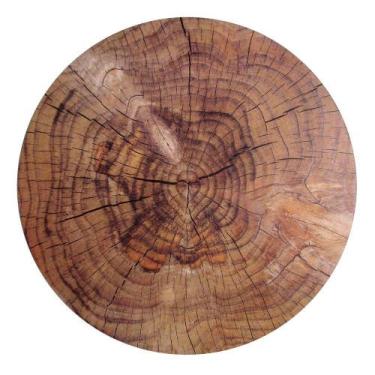Imagem de Sousplat Redondo MDF adesivado imitando Madeira - BTC Decor