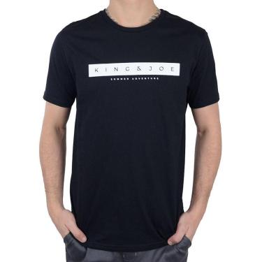 Imagem de Camiseta Masculina King&Joe MC Logomania Preta - CA23004-Masculino