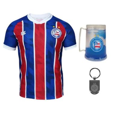 Imagem de Kit Bahia Oficial - Camisa Uniforme 2 Torcedor 2024 + Caneca + Chaveiro - Masculino-Masculino