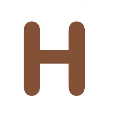 Imagem de Letras em EVA Alfabeto Marrom - 14cm - Extra Festas, H