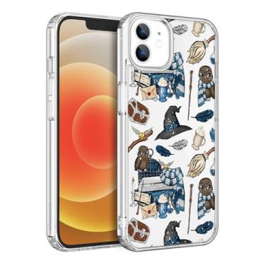 Imagem de BOXUEZHENU Compatível com capa moderna para iPhone 11, capa protetora à prova de choque resistente a arranhões TPU macio transparente (Harry-Magic-6)