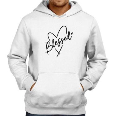 Imagem de Moletom Blessed Heart - Foca na Moda, Branco, GG