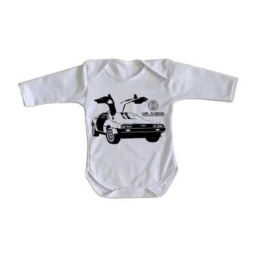 Imagem de body nenê criança roupa bebê manga longa De volta para o futuro DeLore