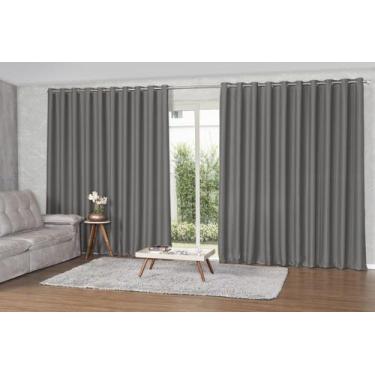 Imagem de Cortina 9 Metros Blackout Tecido Grosso Sala Quarto 9,00x2,70 - Feffo 