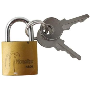 Imagem de Cadeado Latão Dourado 20x21mm Segurança Porta Armario - Monaliza, Hast