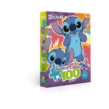 Imagem de Quebra Cabeça 100 Peças Stitch Novo Papel Toyster